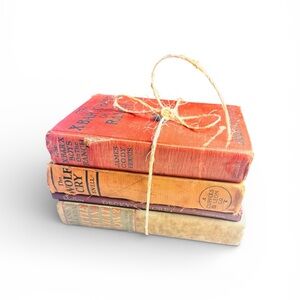 Vintage 4 Hardcover Book Collection/Book Stacks/ Table Decor/ Weddings/Accents